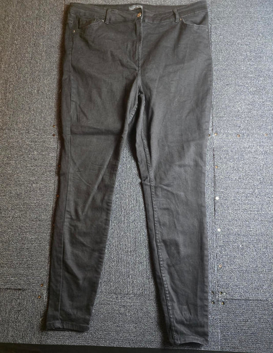 Matalan Black Skinny Jeans Size 18 High Waist Stretch Fit Everyday Wear