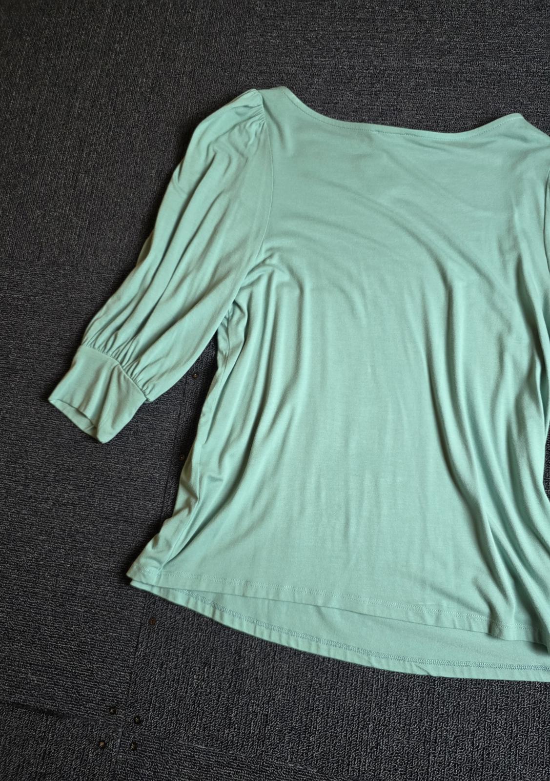 Matalan Turquoise Green 3/4 Sleeve Top Size 10 Everyday