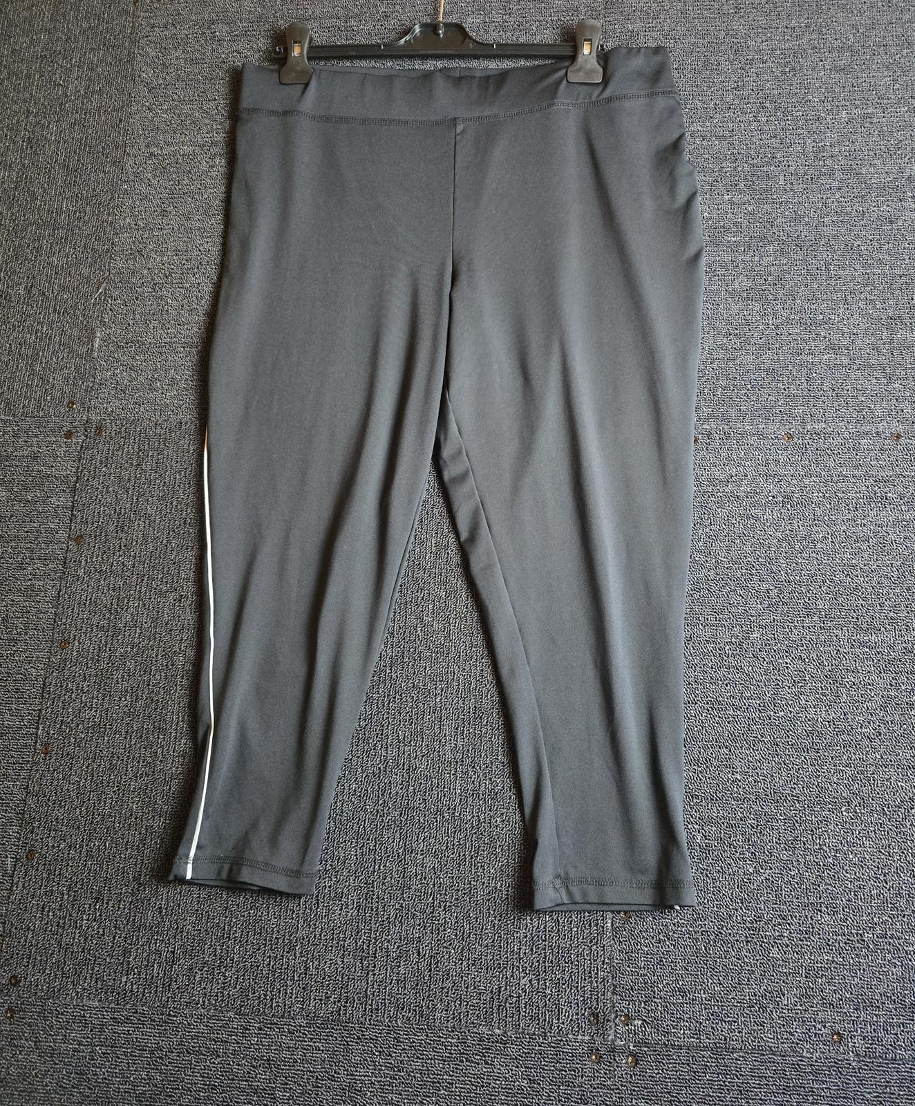 George Cropped Gym Leggings Black Size 18 Activewear Elasticated Waist