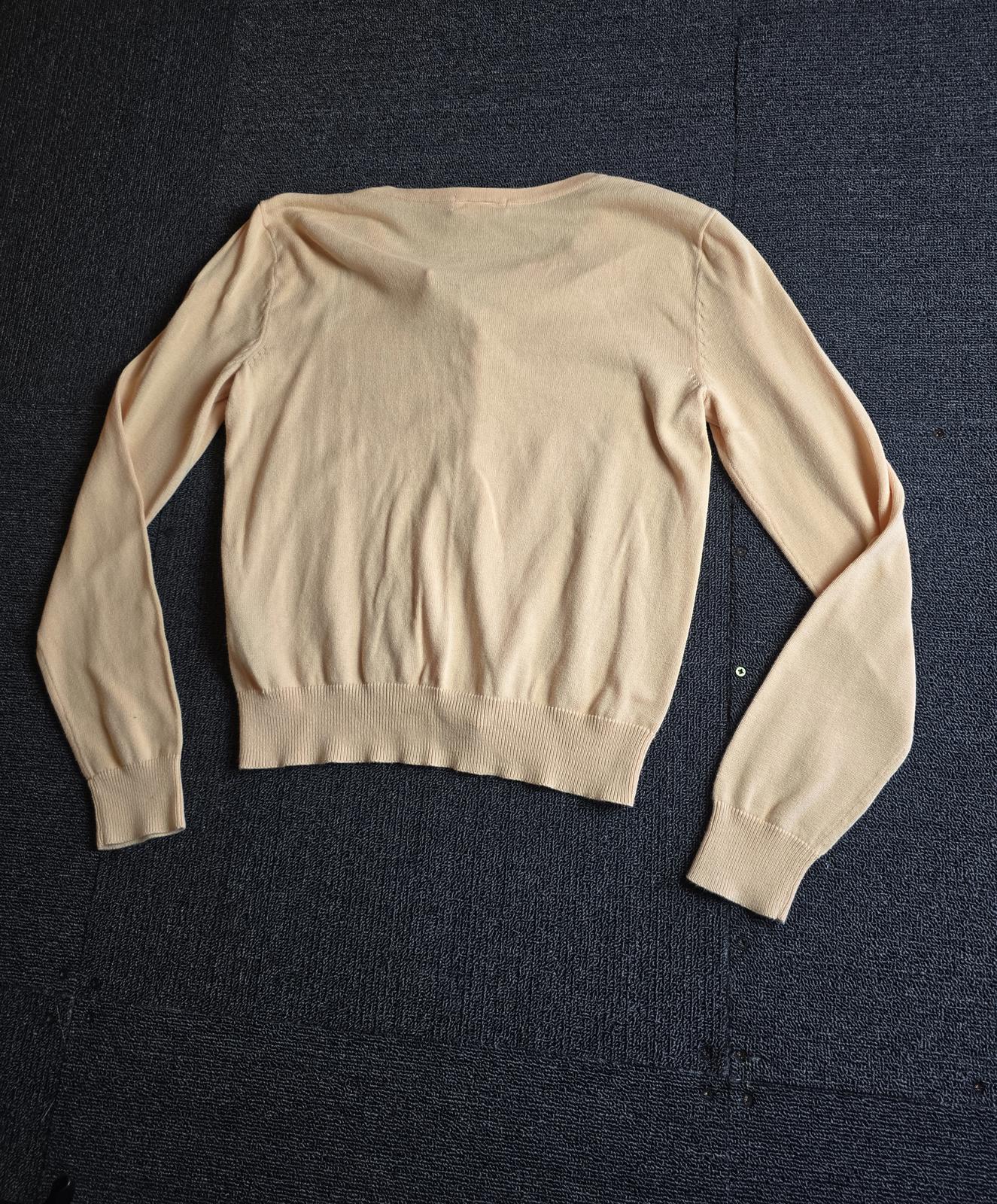 H&M Basic Coral Cardigan V Neck Button Up S Size 10–12 Cotton