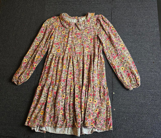 F&F Girls Floral Dress Multicoloured Long Sleeve Size 12–13 Years