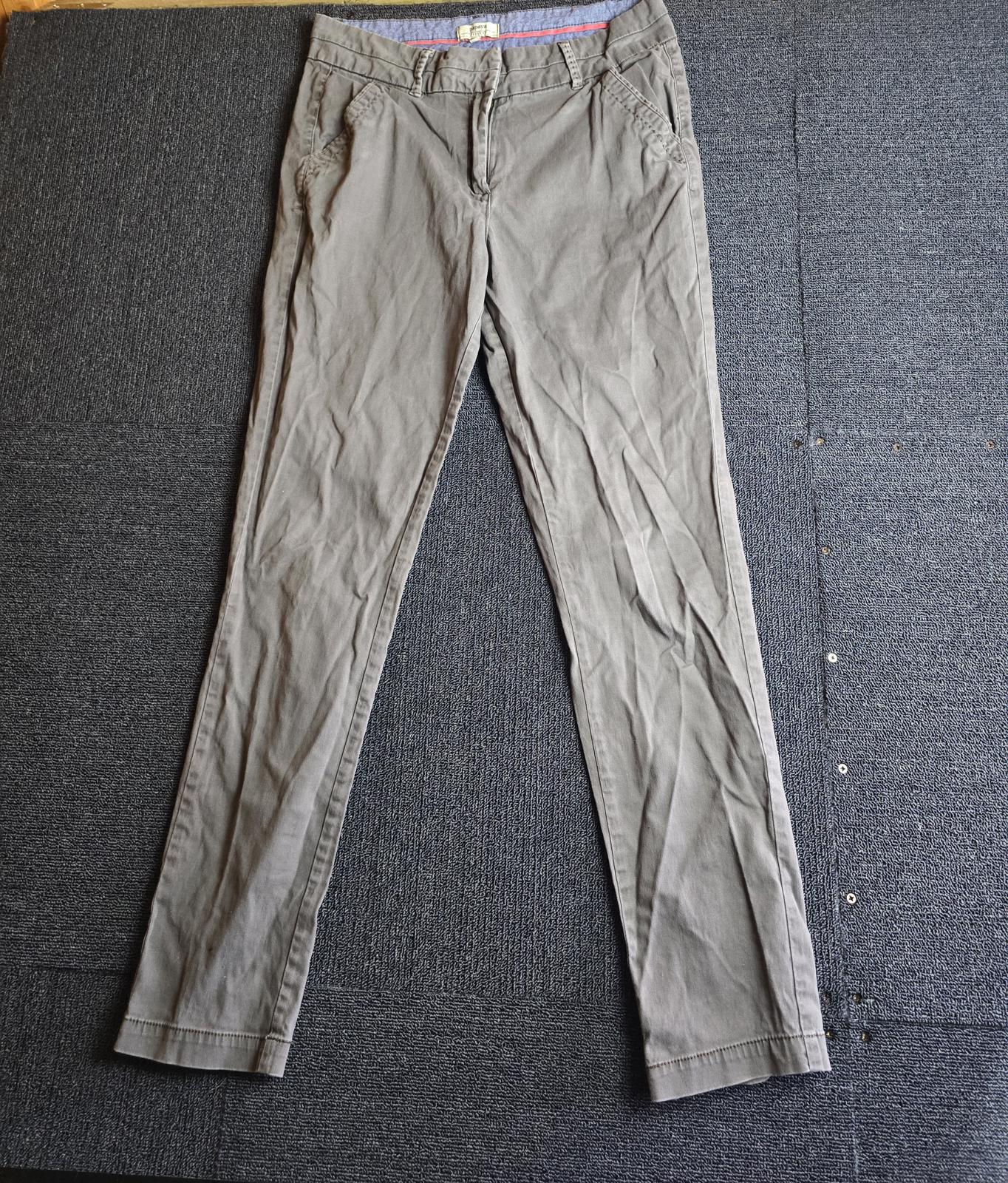 Matalan Grey Skinny Chinos Size 12 Mid Rise Cotton Trousers