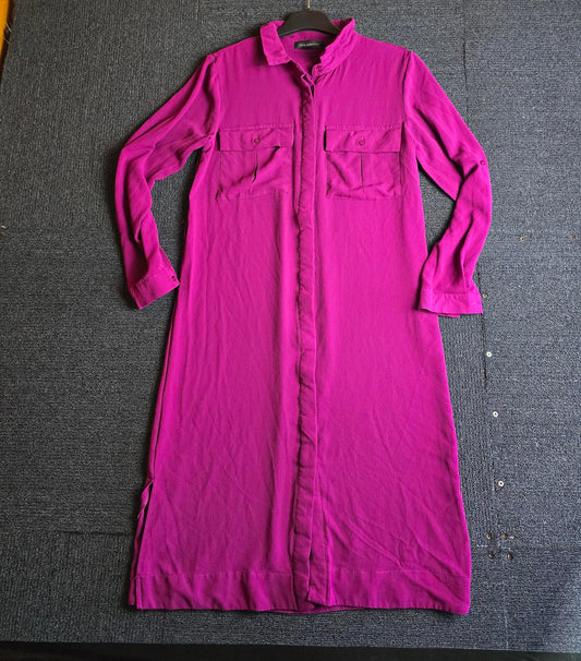 Love Sunshine Purple Shirt Dress Small Size 10 Knee–Midi