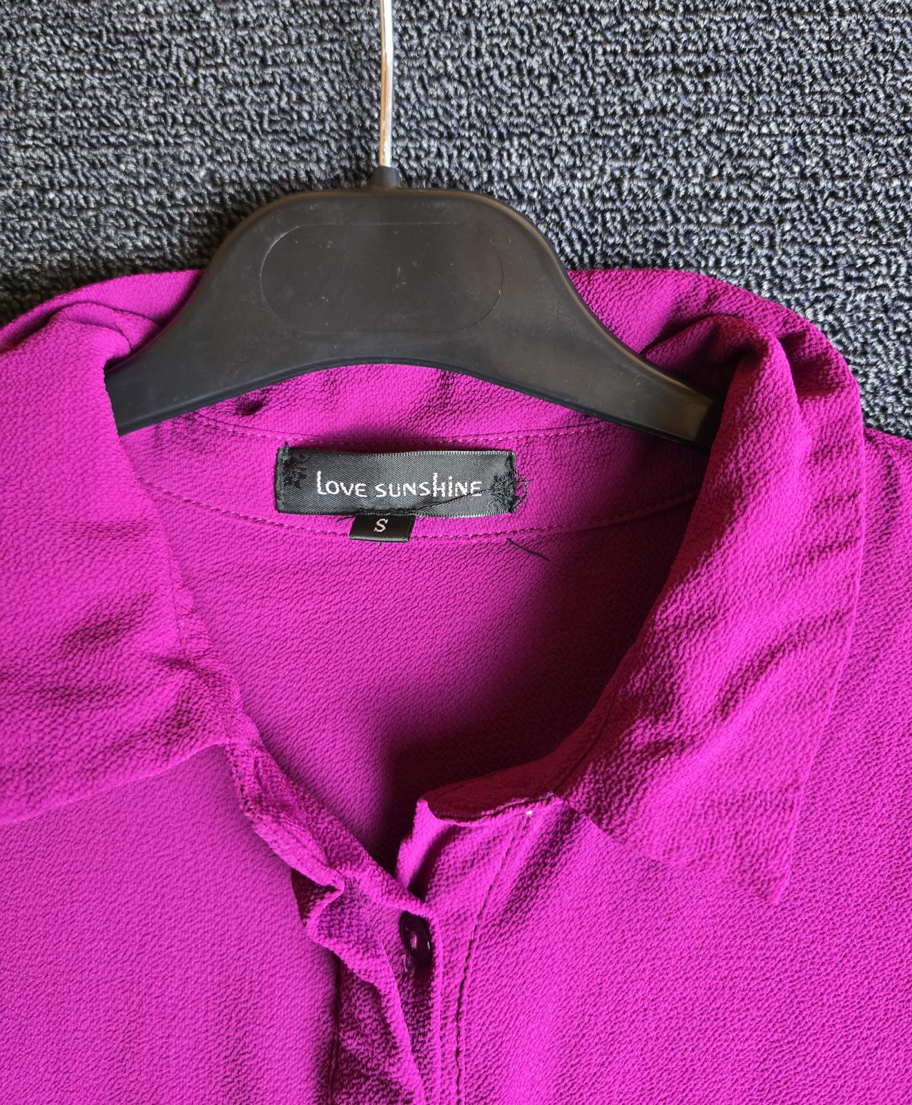 Love Sunshine Purple Shirt Dress Small Size 10 Knee–Midi