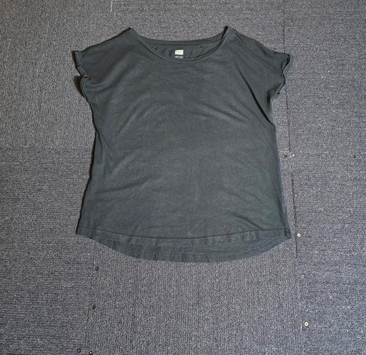 F&F Oversized Black Cotton T-Shirt Casual Tee Size 12