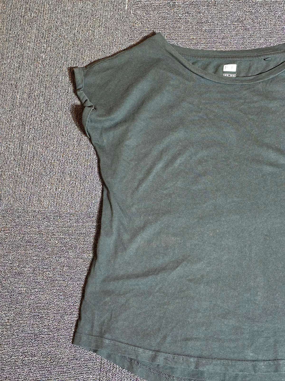 F&F Oversized Black Cotton T-Shirt Casual Tee Size 12