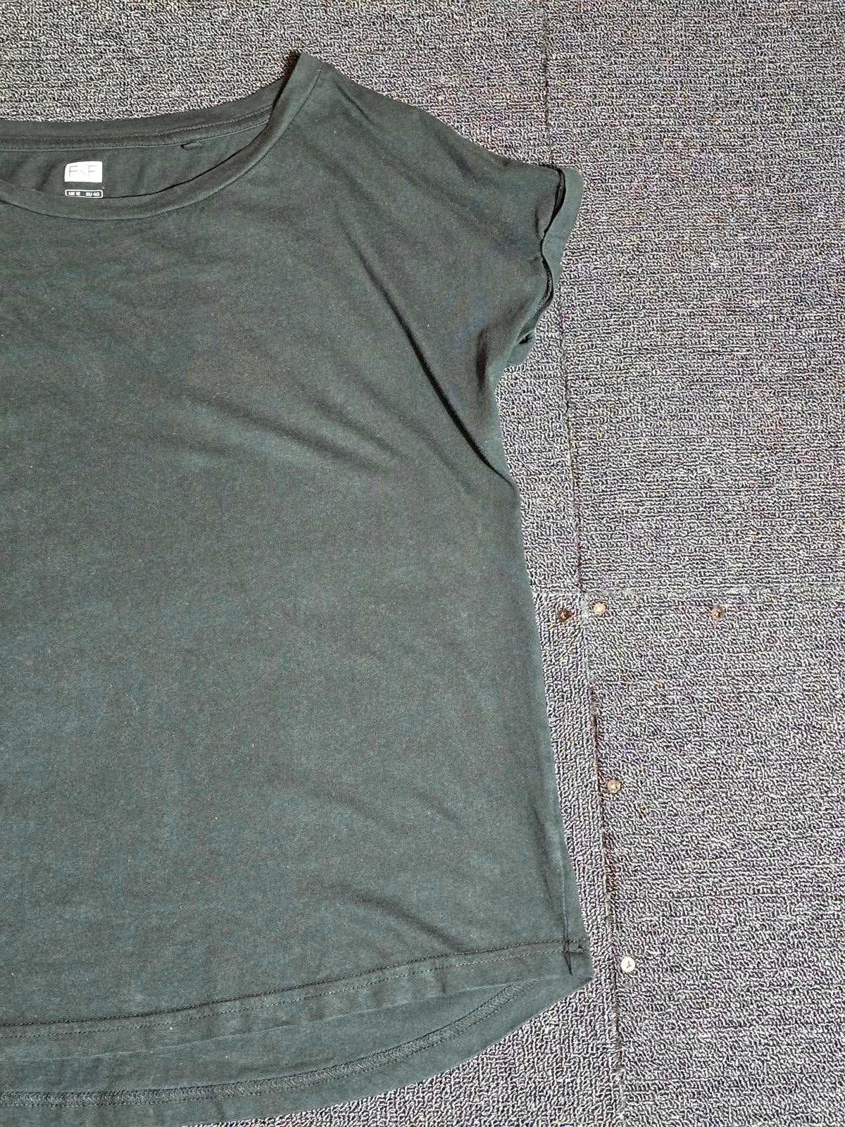 F&F Oversized Black Cotton T-Shirt Casual Tee Size 12