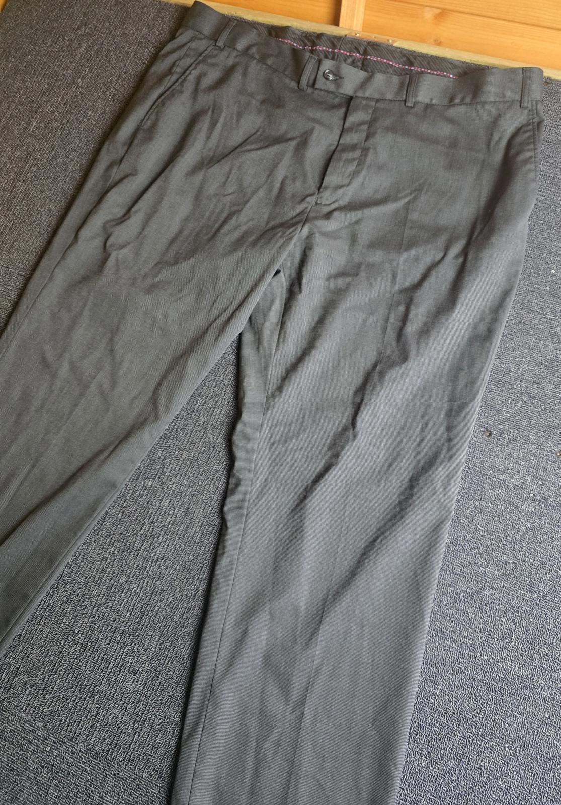 Brook Taverner Men’s Grey Formal Trousers Size 46R