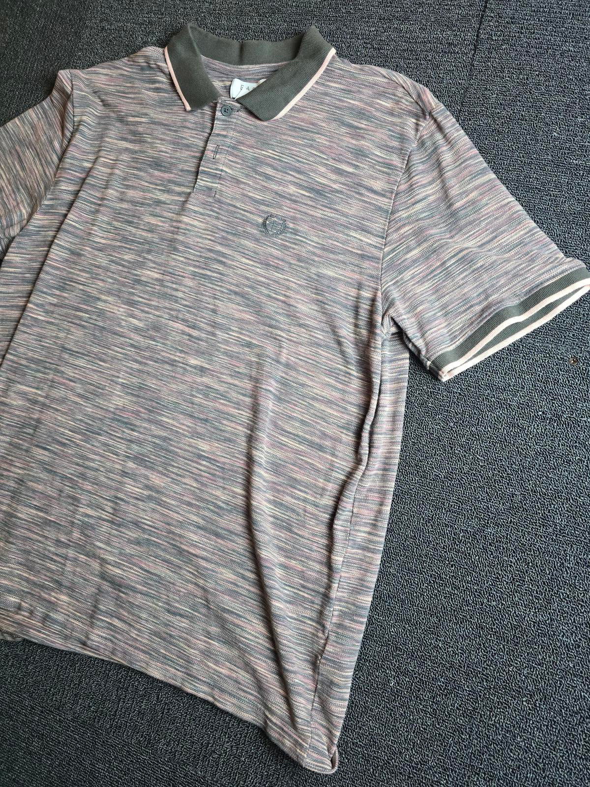 Matalan Polo Shirt Pink & Grey Marl Size XL Men’s Casual Cotton Top