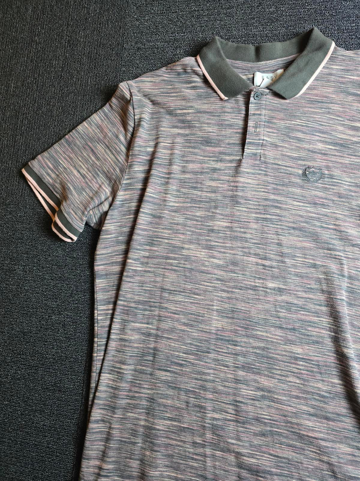 Matalan Polo Shirt Pink & Grey Marl Size XL Men’s Casual Cotton Top