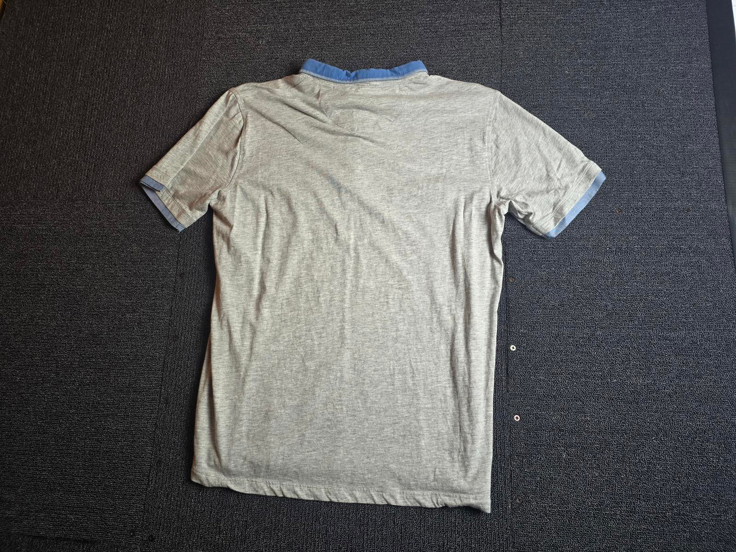 BHS Boys Grey & Blue Polo Shirt – Age 14-15 Years – 100% Cotton