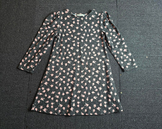Black & Pink Dress Age 7years Girls Easy Wear Matalan