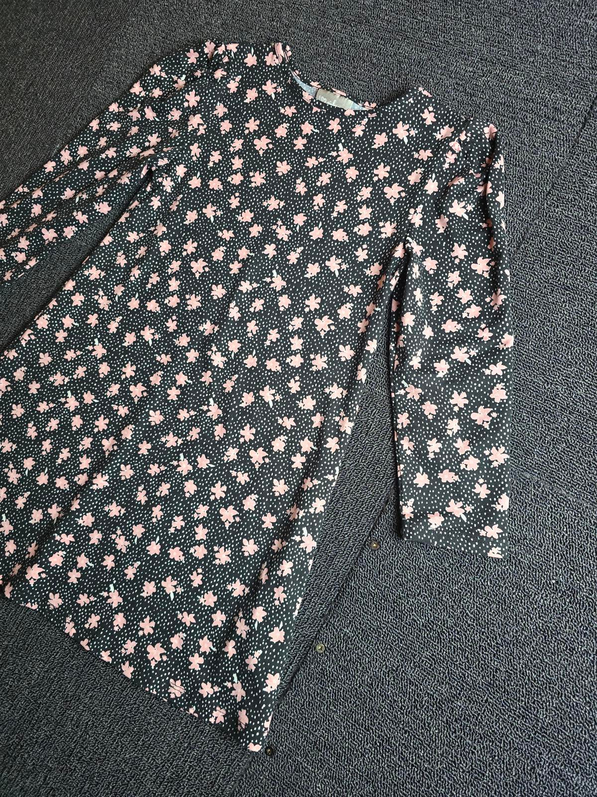 Black & Pink Dress Age 7years Girls Easy Wear Matalan