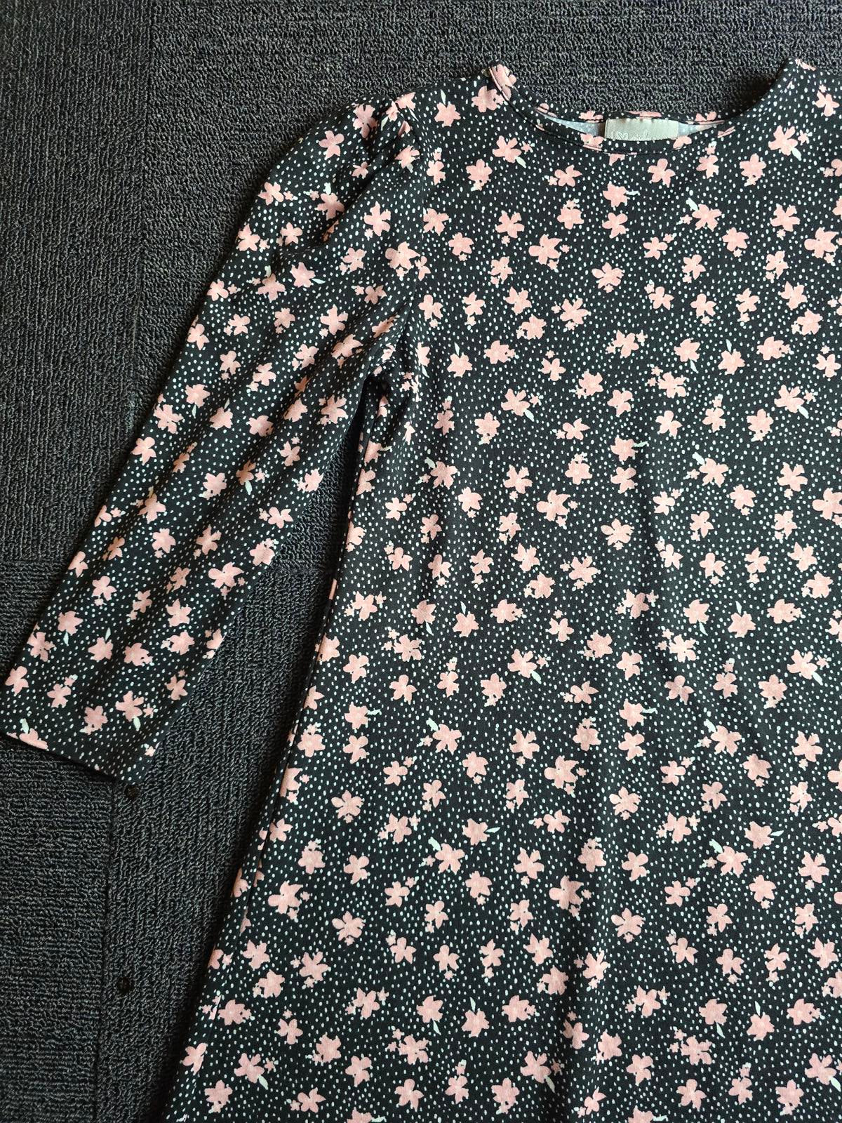 Black & Pink Dress Age 7years Girls Easy Wear Matalan