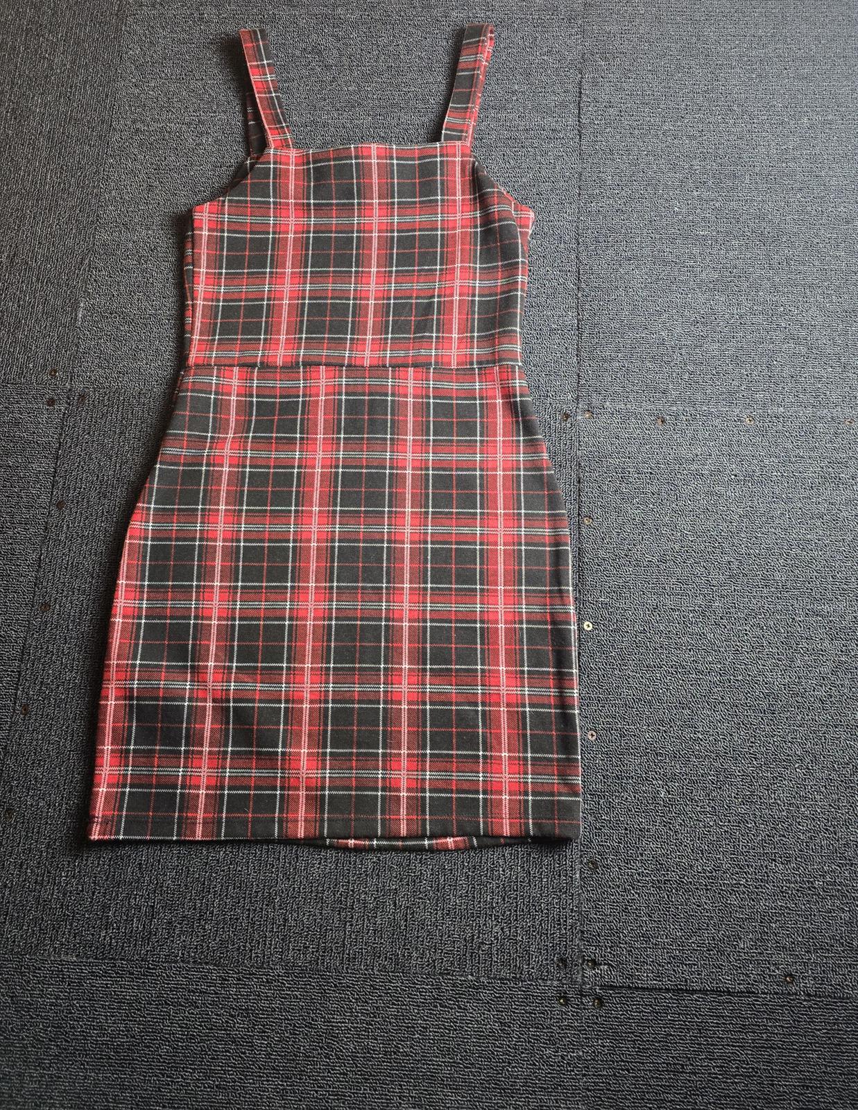 Red Tartan Dress Size 12-13yrs Pinafore New Look