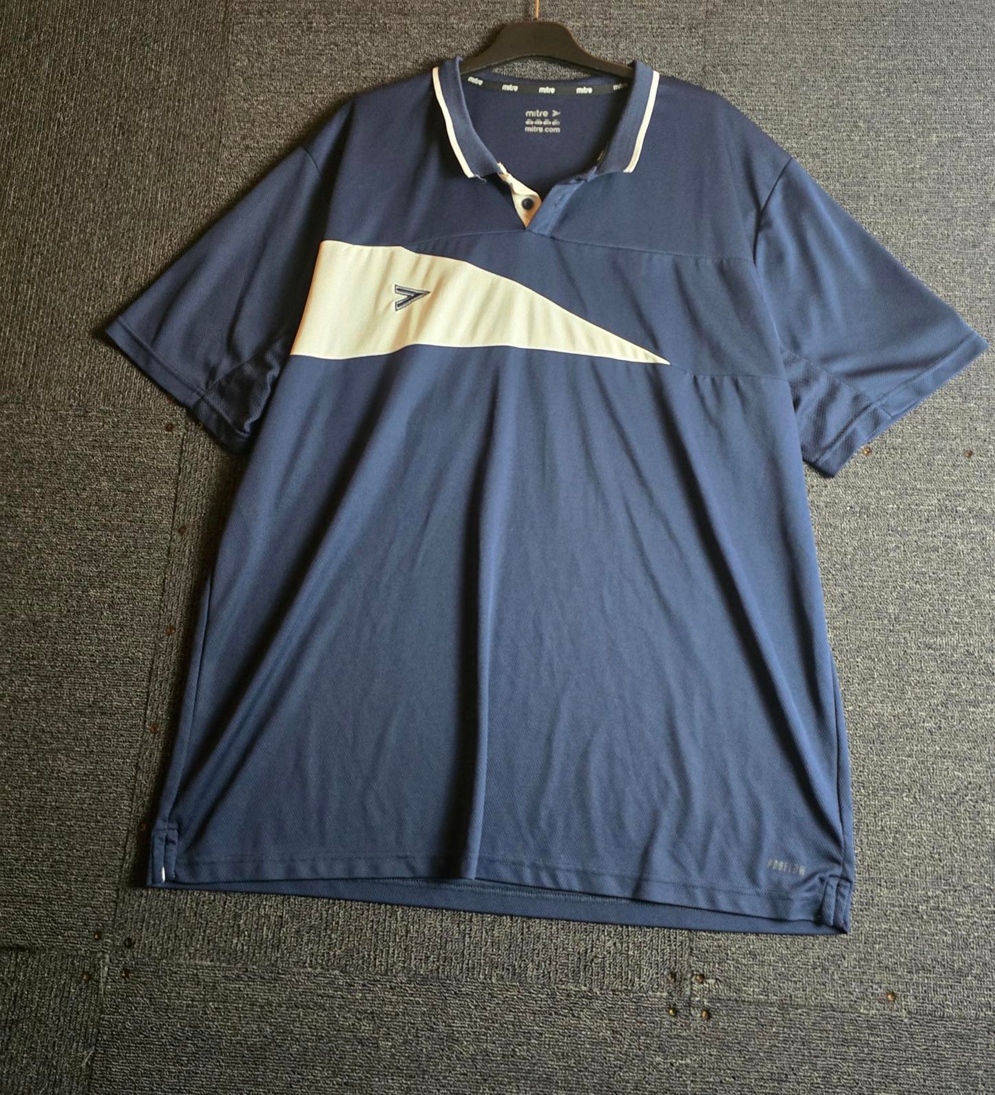 Mitre Sports Polo Top – Navy & White Size 2XL Mens