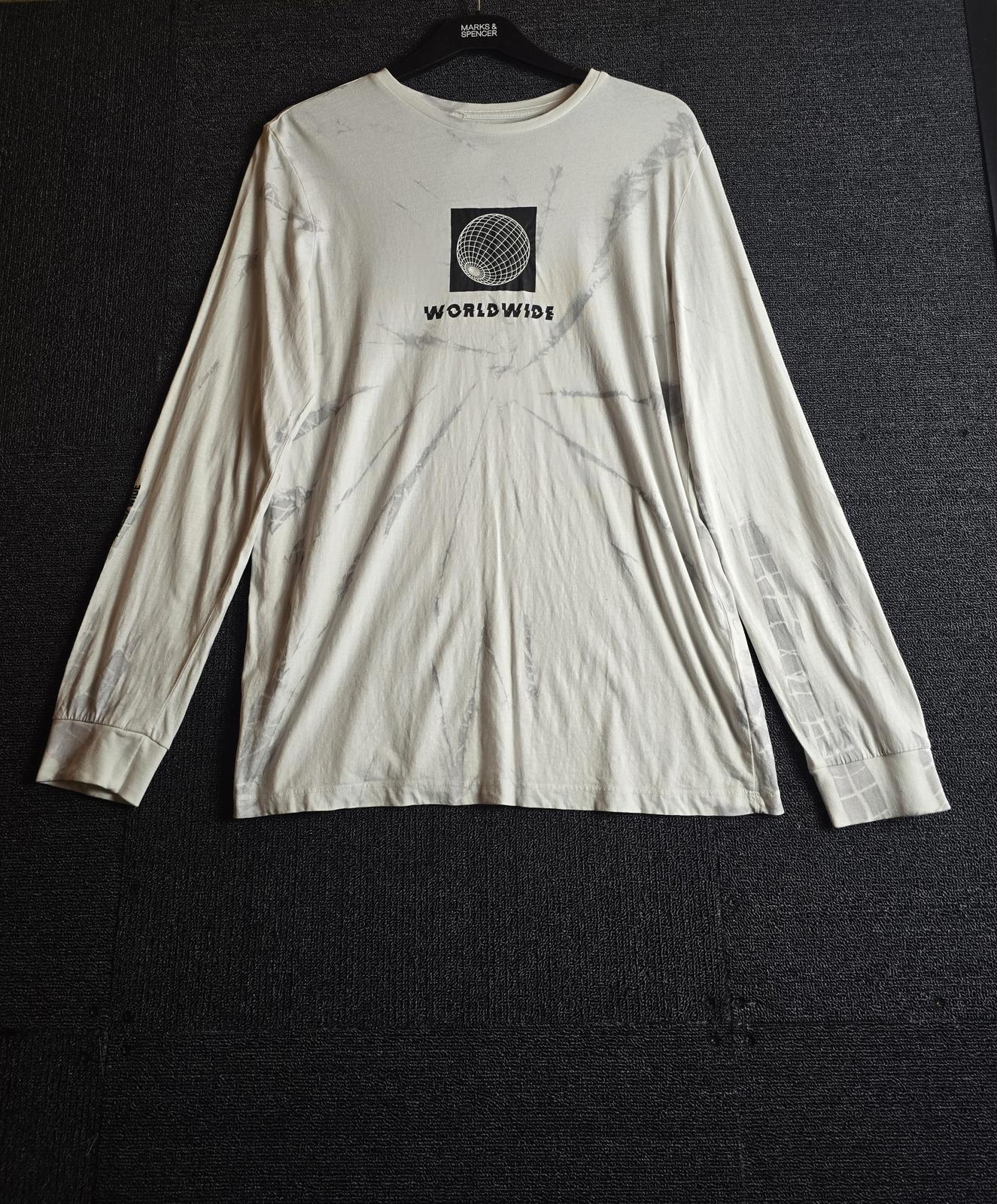 Primark Boys Long Sleeve T-Shirt White Grey Graphic Age 14–15