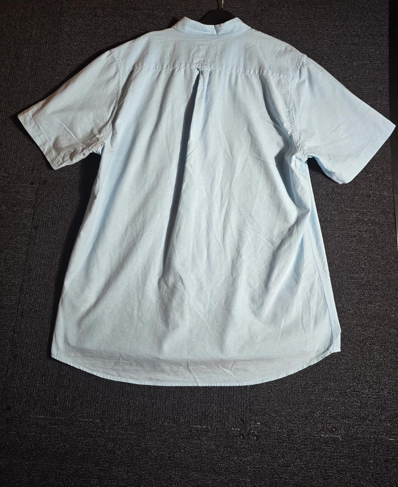 Primark Men’s Turquoise Short Sleeve Shirt Size 2XL Button Down Lightweight Cotton