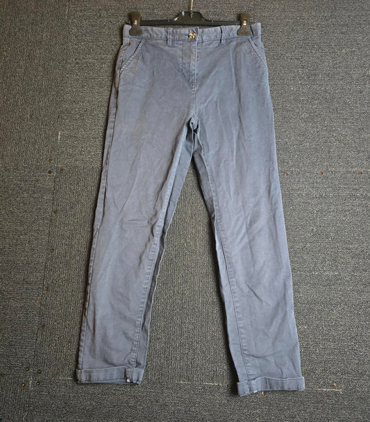 Crew Clothing Navy Slim Leg Chinos Size 10 High Waist