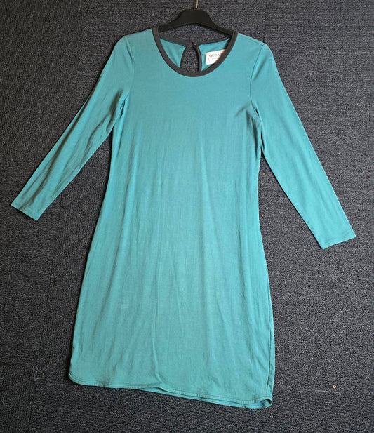Quba & Co teal green bodycon dress size 1 uk size 8/10