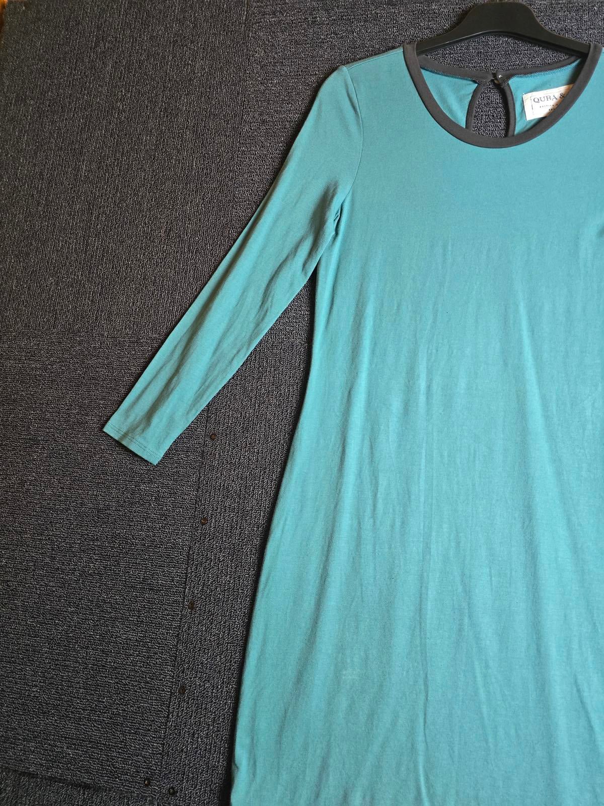 Quba & Co teal green bodycon dress size 1 uk size 8/10