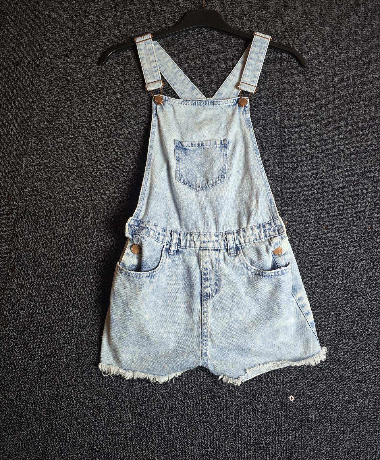 Primark Light Blue Denim Playsuit Size 11–12 Years Frayed Hem