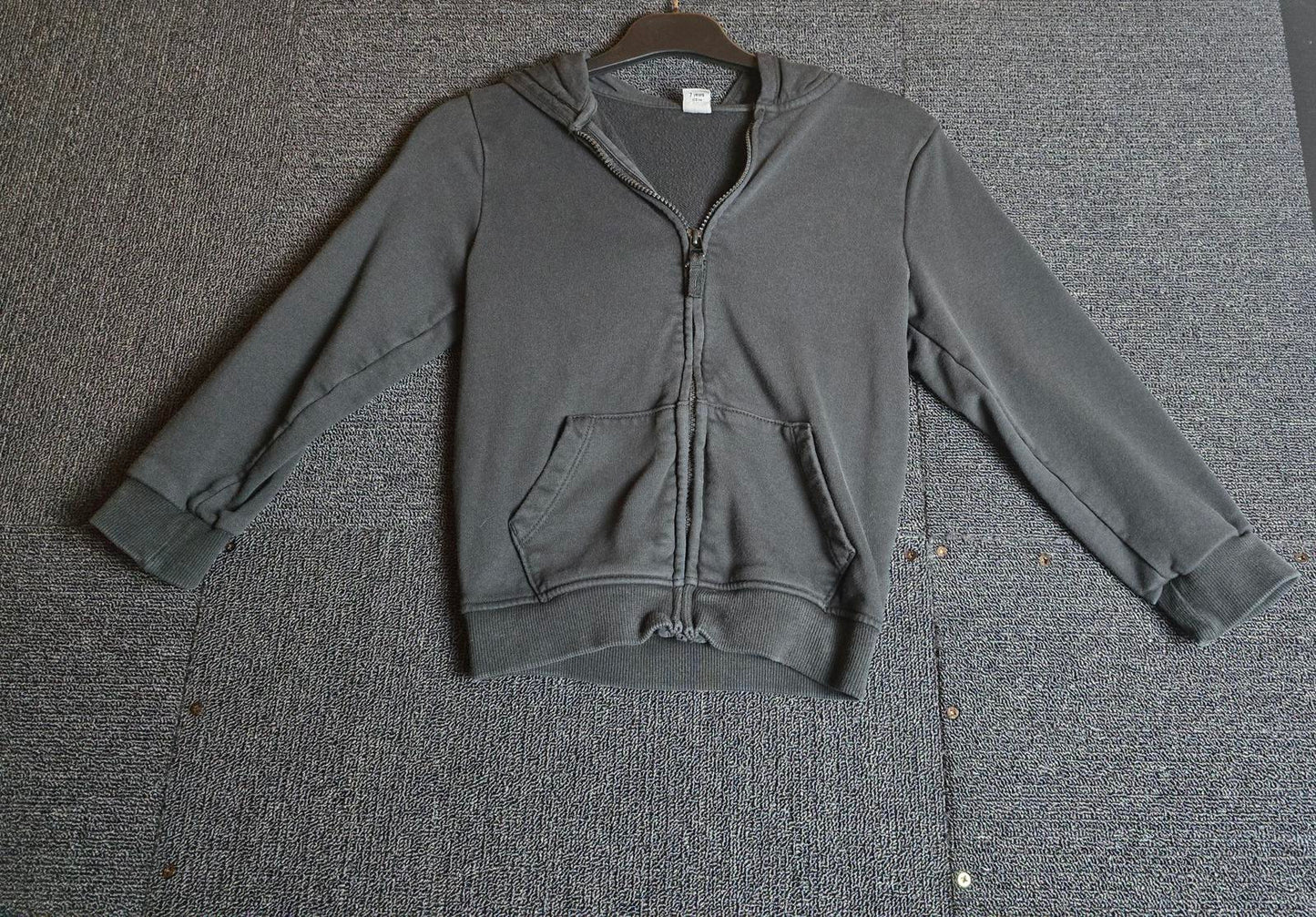 Tu Boys Black Zip Up Hoodie Age 7 Causal