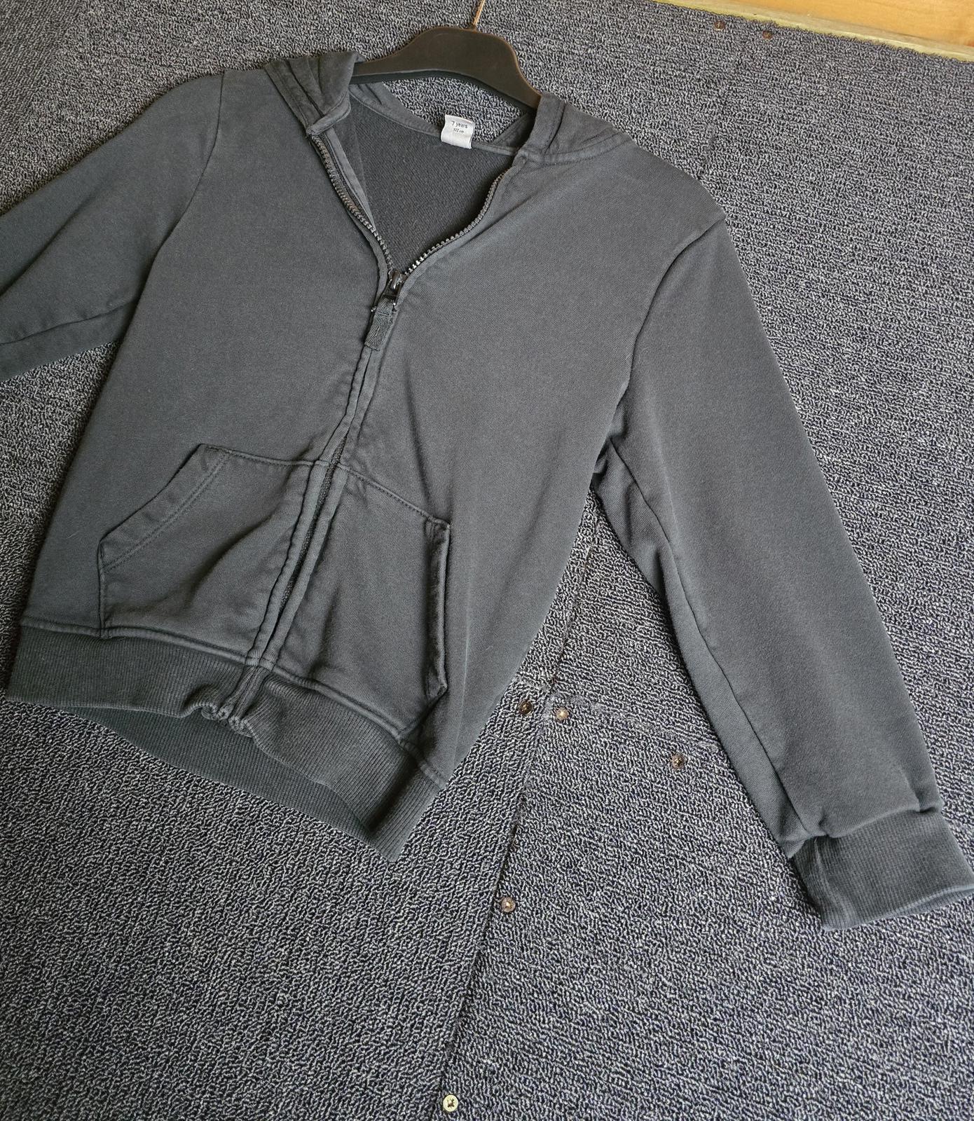 Tu Boys Black Zip Up Hoodie Age 7 Causal Boys