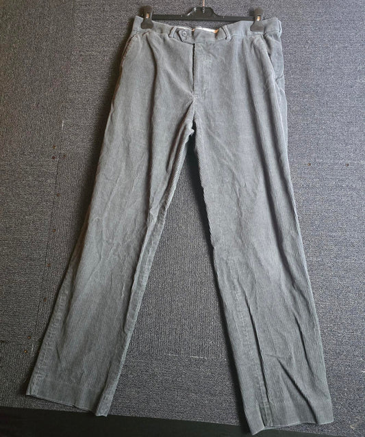 James Pringle Trousers Grey Cord Size 34W 31L Straight Leg
