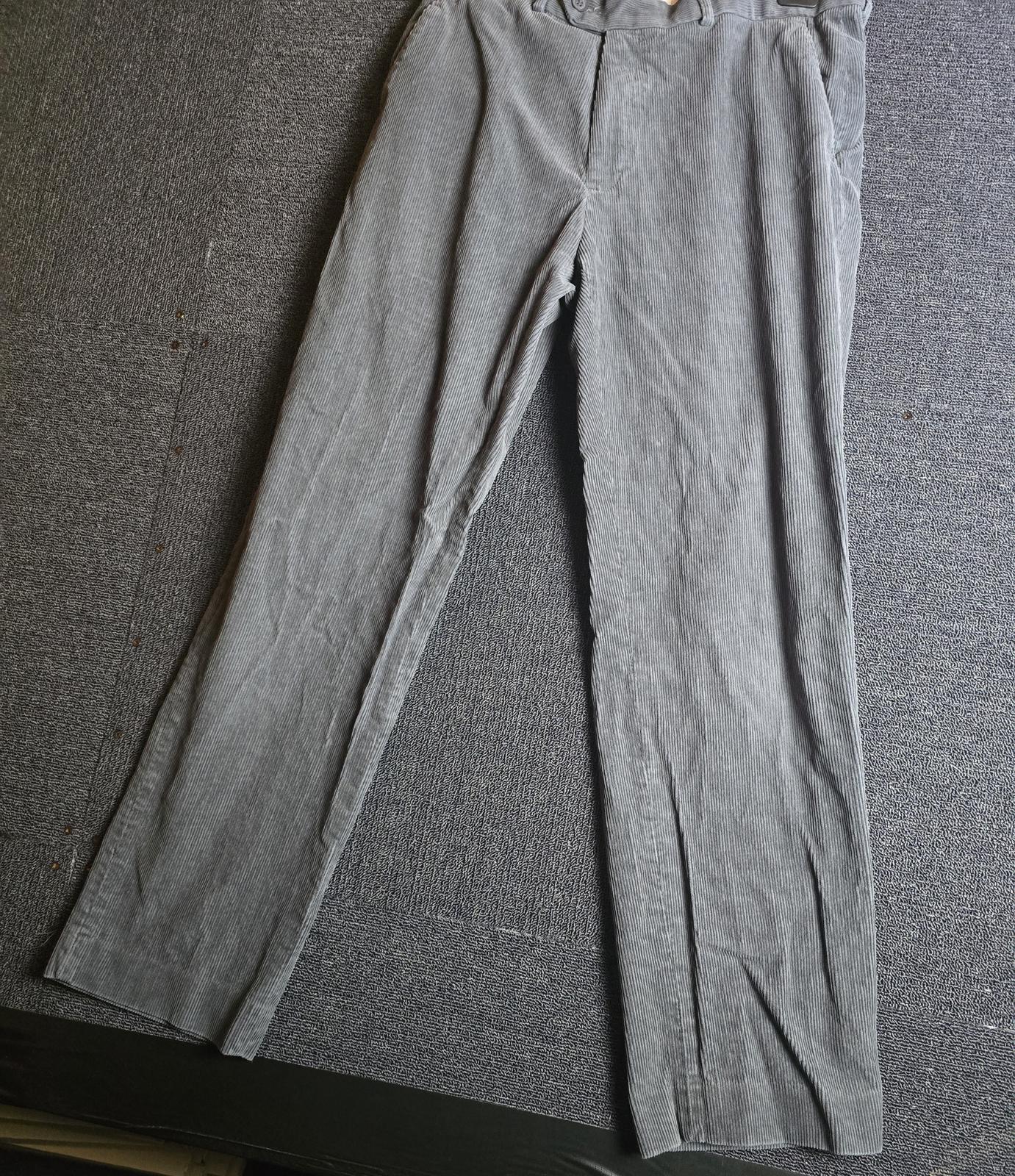 James Pringle Trousers Grey Cord Size 34W 31L Straight Leg