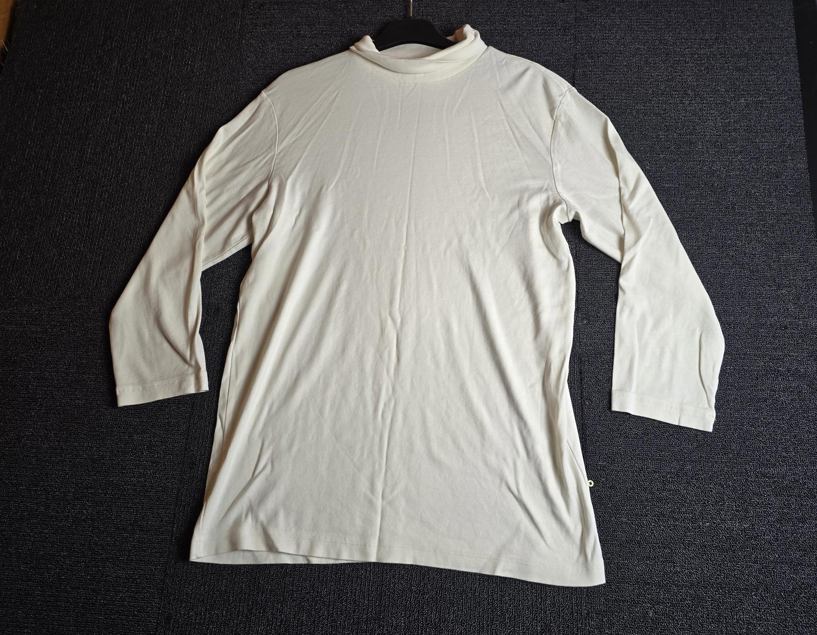 Cotton Traders Turtleneck Top Cream Size 18/20 Stretch Bodycon