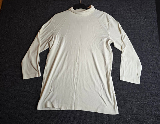 Cotton Traders Turtleneck Top Cream Size 18/20 Stretch Bodycon