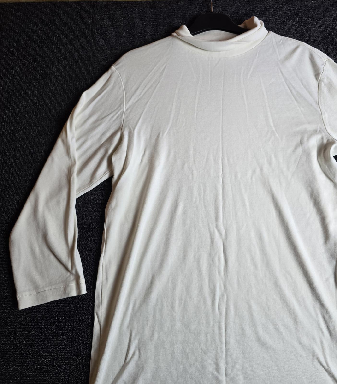 Cotton Traders Turtleneck Top Cream Size 18/20 Stretch Bodycon