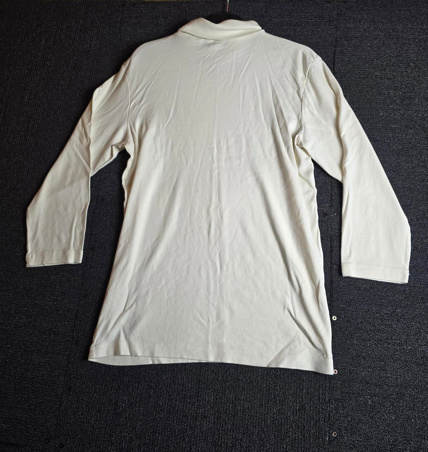 Cotton Traders Turtleneck Top Cream Size 18/20 Stretch Bodycon