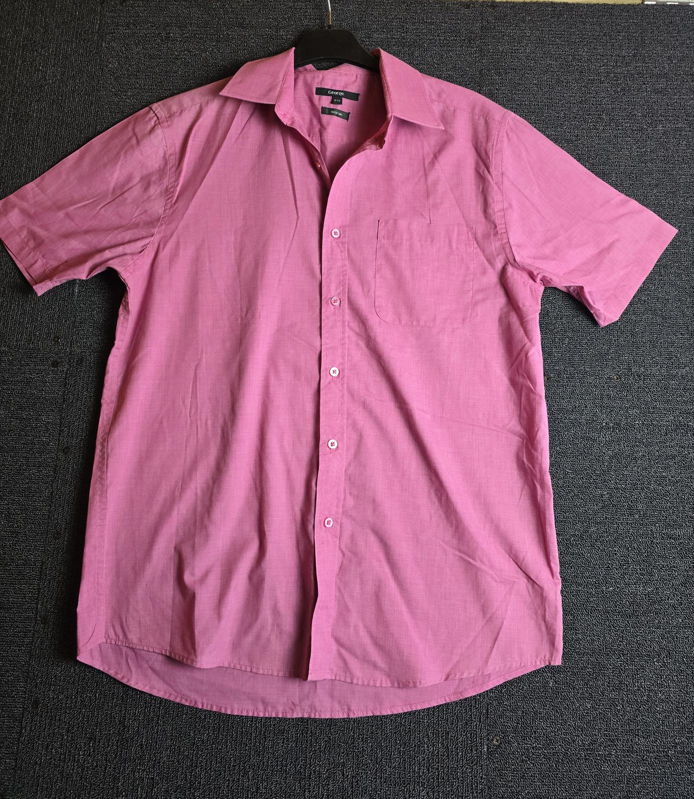 George Men’s Pink Short Sleeve Shirt Size 15.5”