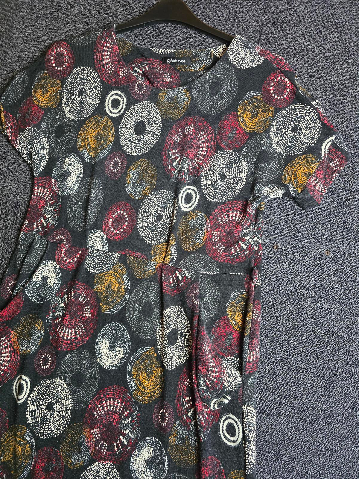 Kaleidoscope Multicoloured Patterned Midi Dress Size 16