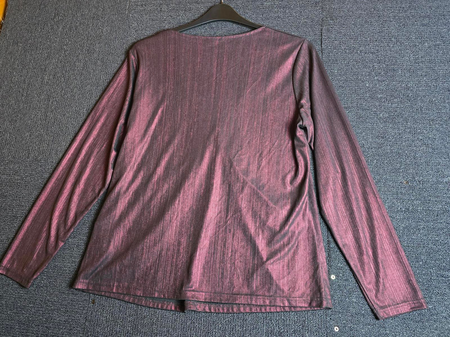 Burgundy Metallic Wrap Top Size 16-18 Partywear Bodyflirt