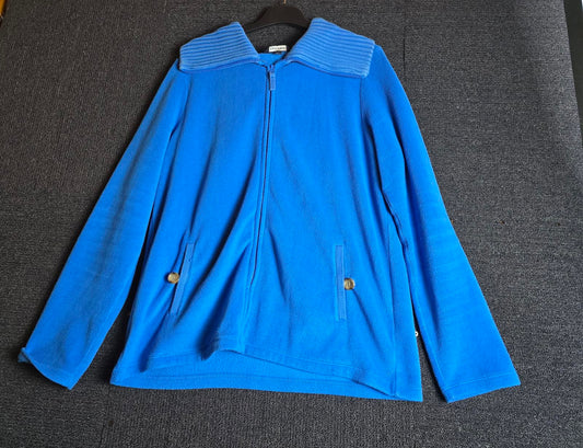 Lands End blue fleece zip up jumper size 10/12