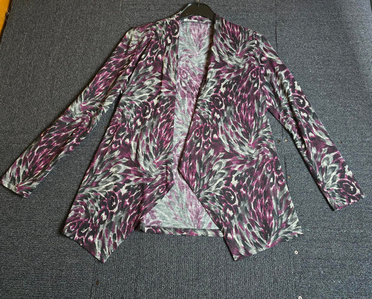 Mr Max purple & grey cardigan XS Size 8-10