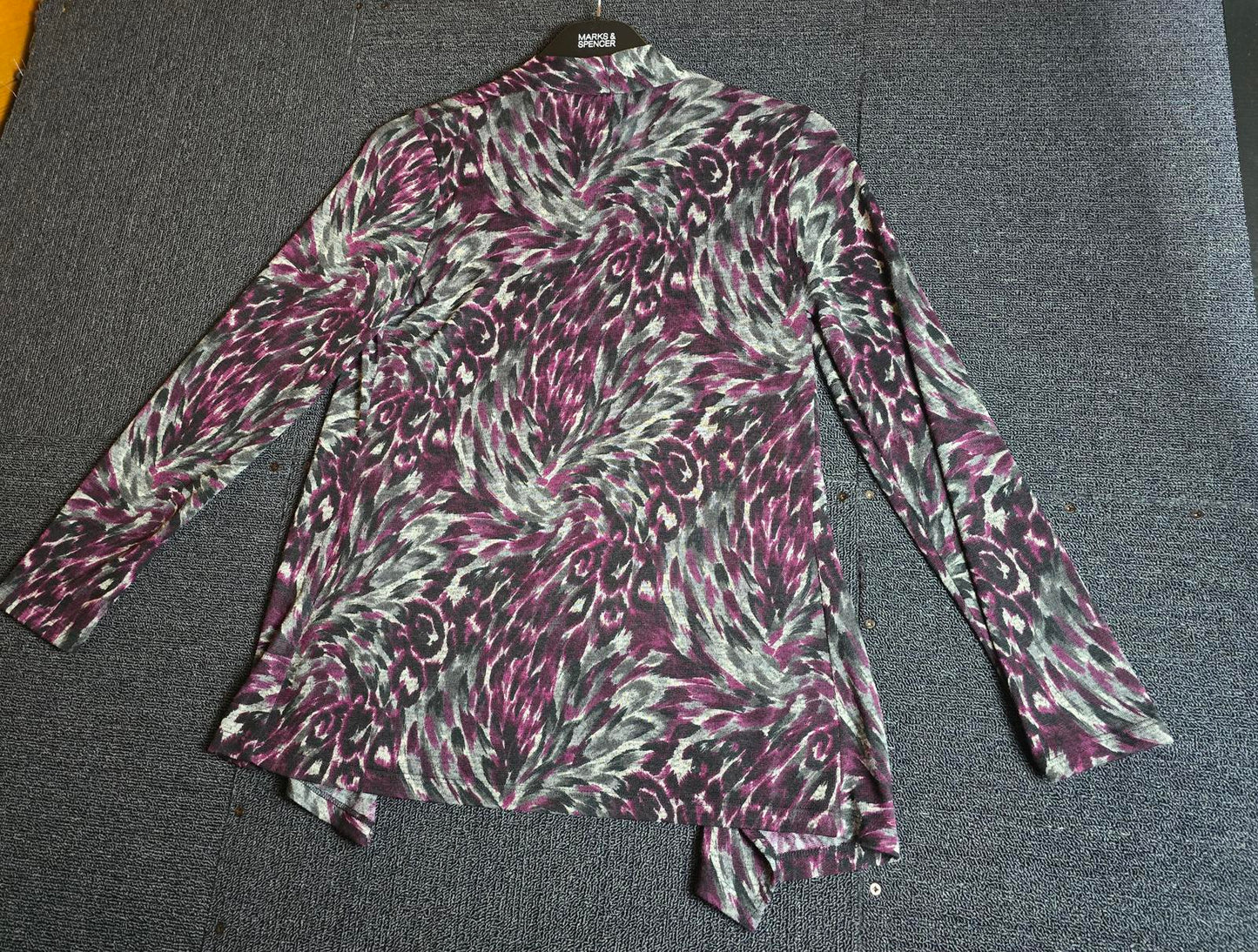 Mr Max purple & grey cardigan XS Size 8-10