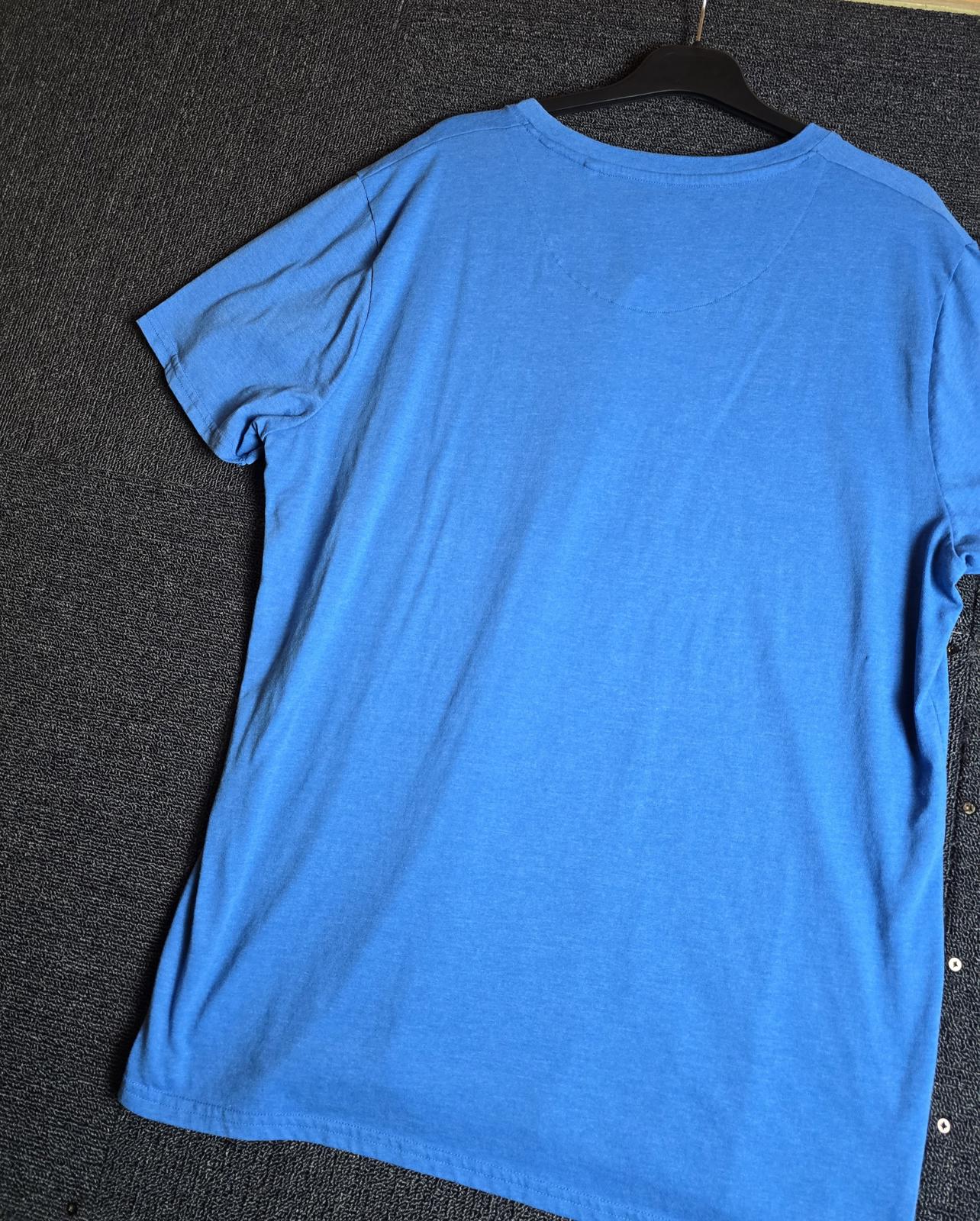 M&Co T-Shirt Blue Size XL Button Front Casual Wear