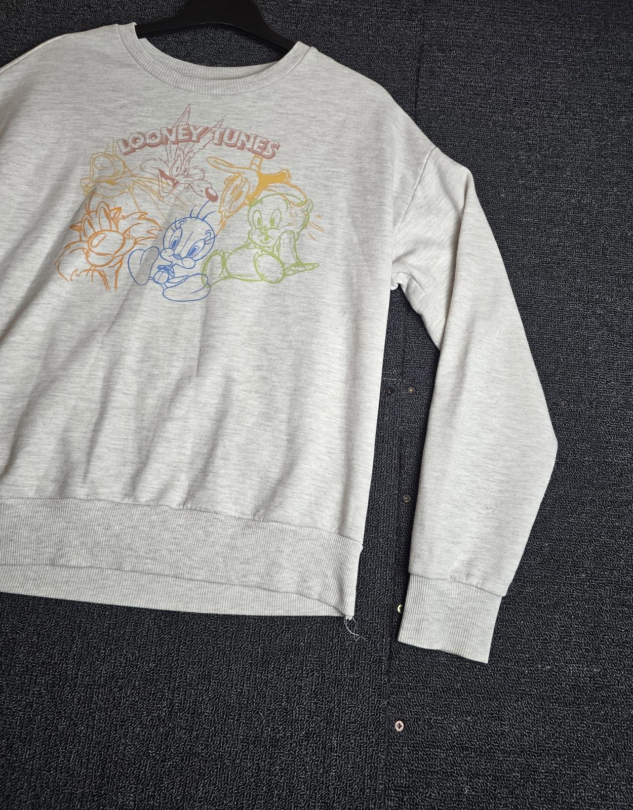 Primark Looney Tunes Sweatshirt Cream Size 4/6 Casual Graphic Jumper