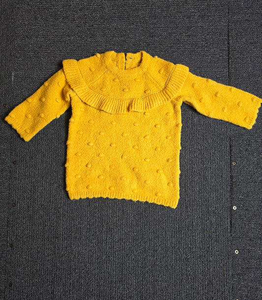 George Girls Mustard Knit Jumper – 3–6 Months – Acrylic/Nylon