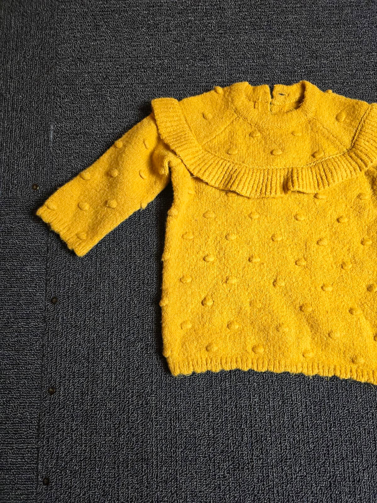George Girls Mustard Knit Jumper – 3–6 Months – Acrylic/Nylon