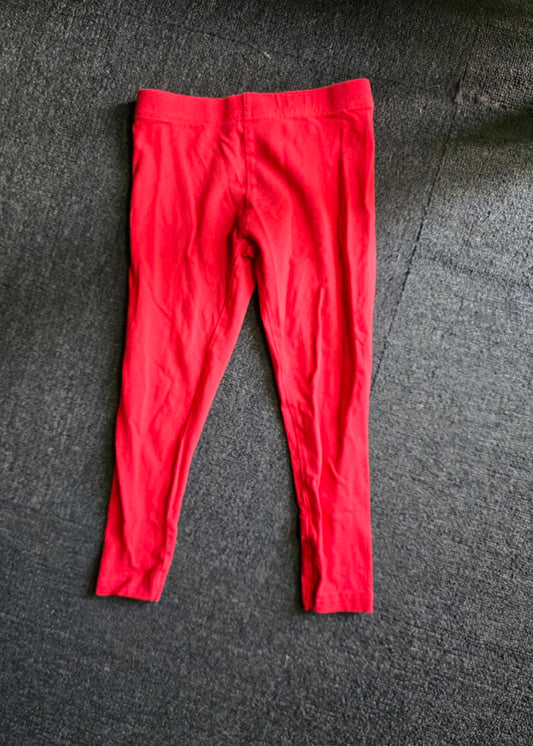 Love Me Girls Red Leggings – Age 3–4 Years – Cotton