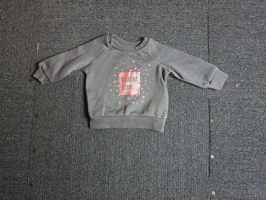 Primark Black & Pink Jumper – Girls 3–6 Months – Cotton & Polyester