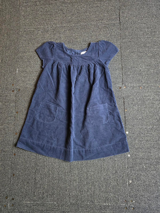 John Lewis Navy Corduroy Dress – Girls 4 Years – 100% Cotton