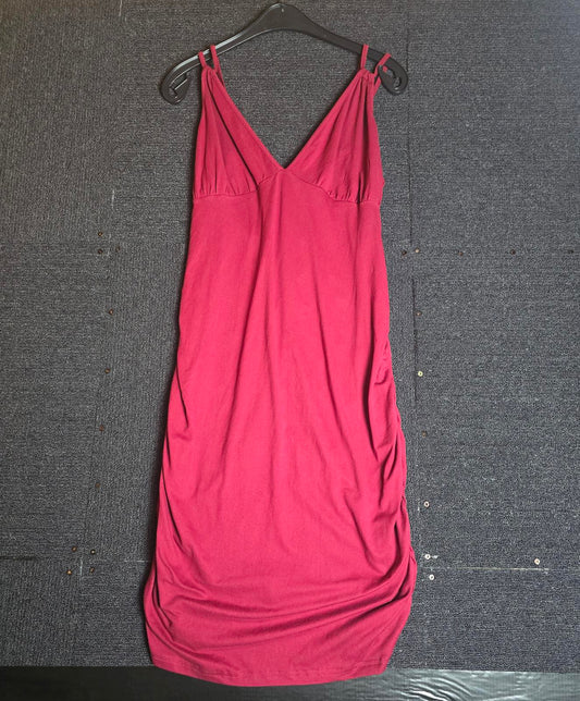 Shein Curve SXY Burgundy Red Dress Size 16/18 1XL Ruched Bodycon