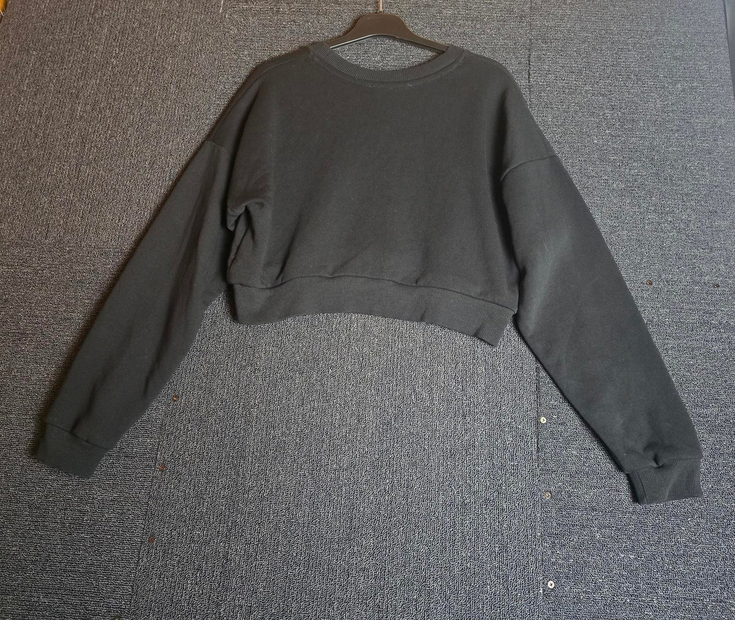 Primark Black Crop Jumper XS Size 6/8 Angel Energy Relaxed Fit