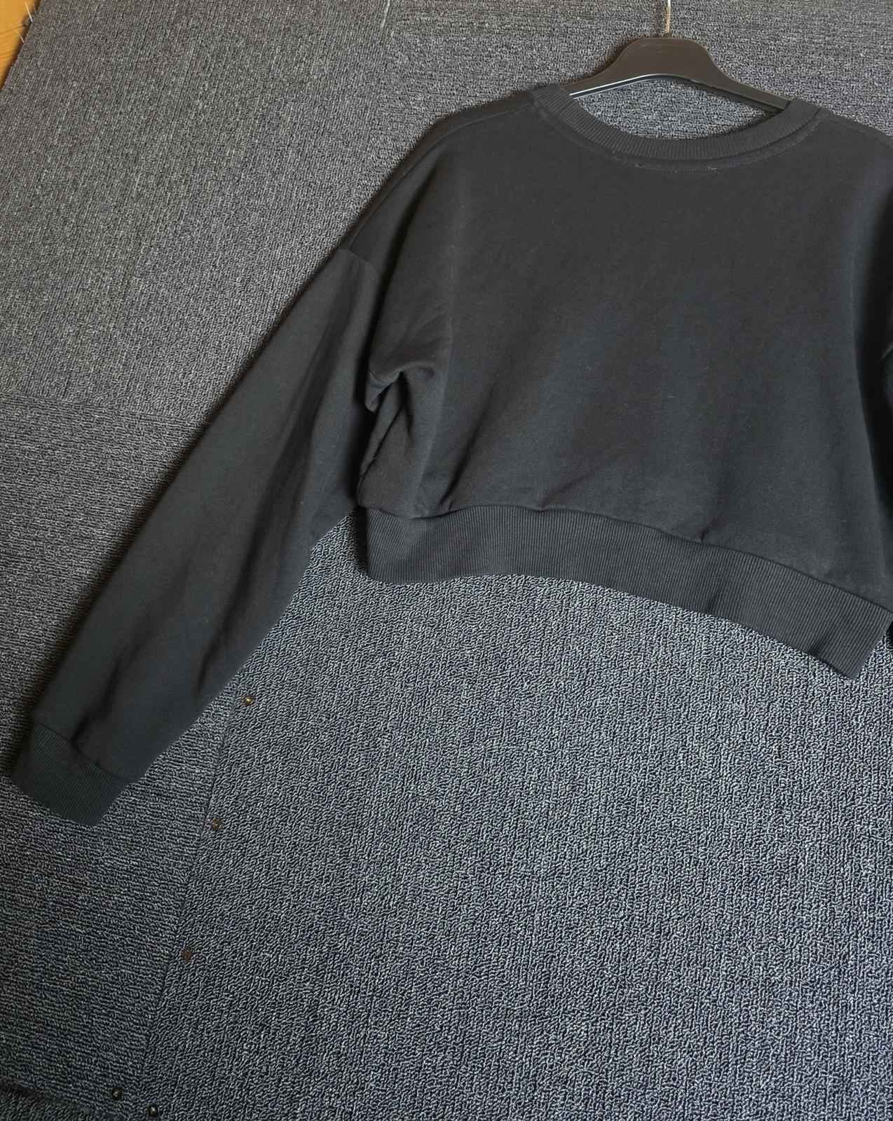 Primark Black Crop Jumper XS Size 6/8 Angel Energy Relaxed Fit